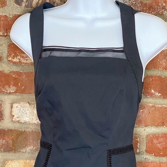 Elie Tahari Black Square Neck Sheath Dress size 2 New Sleeveless - Picture 6 of 12